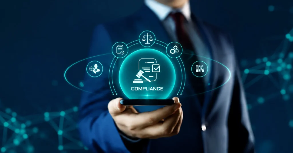 Digital compliance and finance governance concept with smart technology