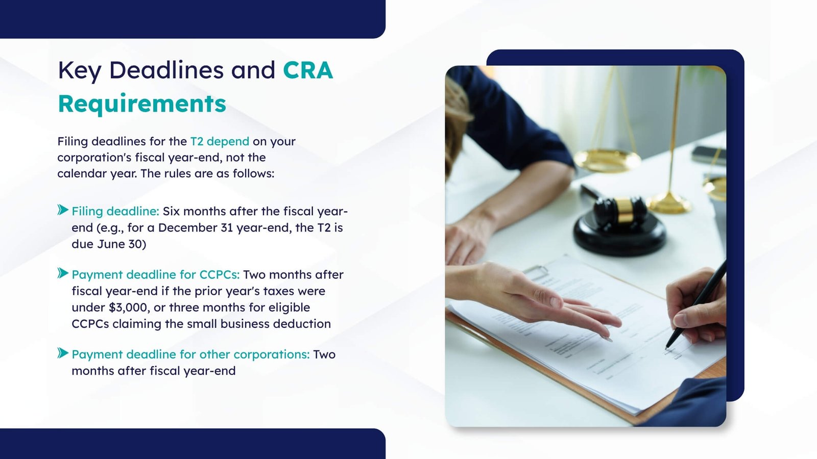 T2 filing deadlines and CRA requirements