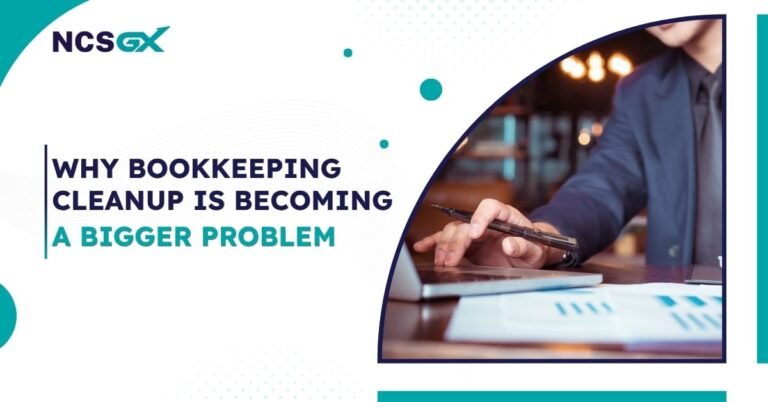 Business owner reviewing financial reports for bookkeeping cleanup issues