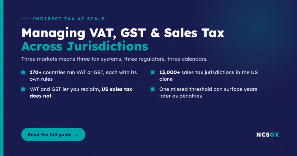 VAT GST and sales tax compliance